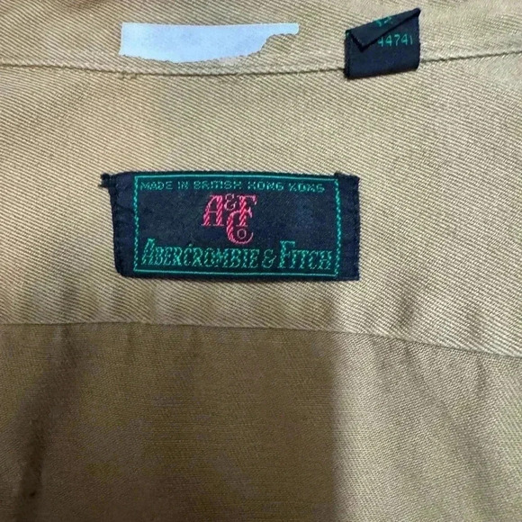 Vintage A&F 100% cotton button down LARGE - Picture 6 of 8